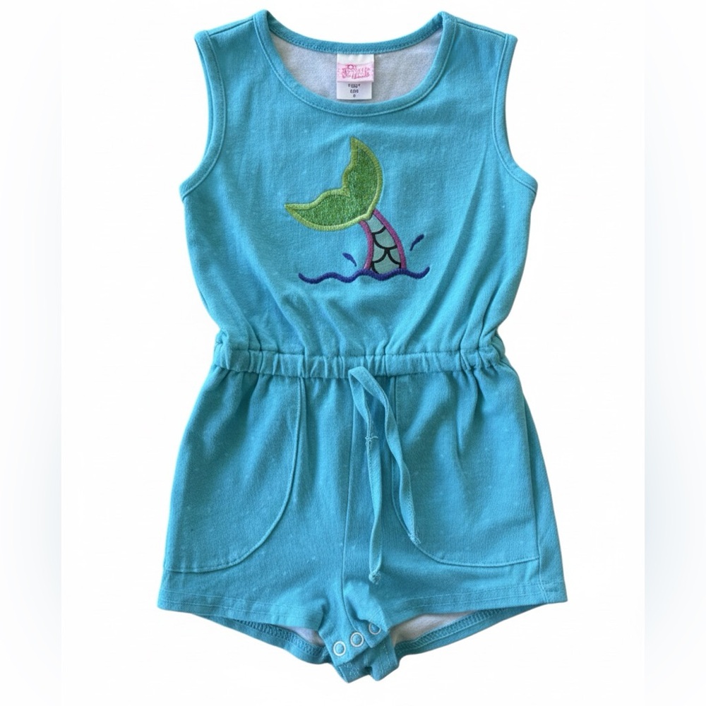 Ricrac & Ruffles Mermaid Tail Romper Size 24m